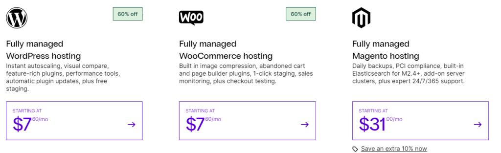 Fully managed
WordPress hosting
